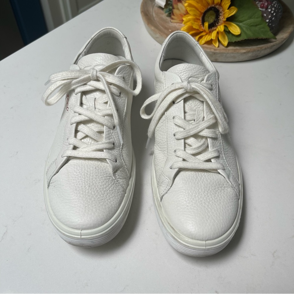 Ecco Soft 60 Anniversary Edition White Leather Sneaker Size 42